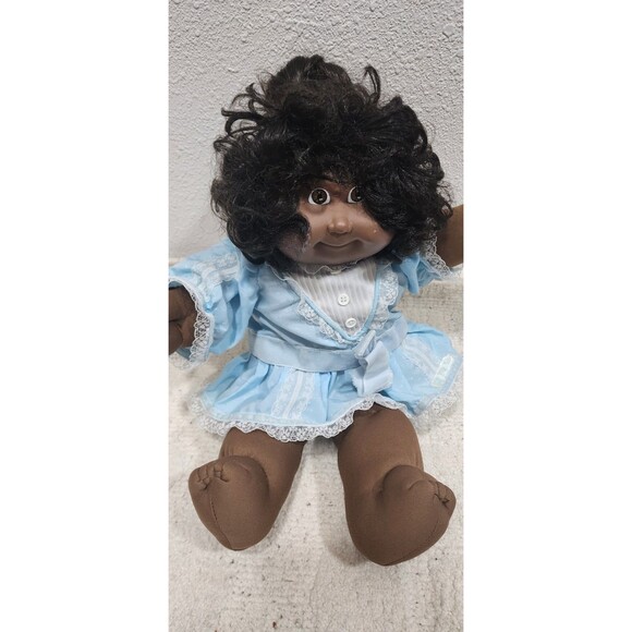 Cabbage Patch Kids Doll VHTF Long Black Hair Cornsilk Pigtails RARE No Tooth HM - Picture 1 of 9